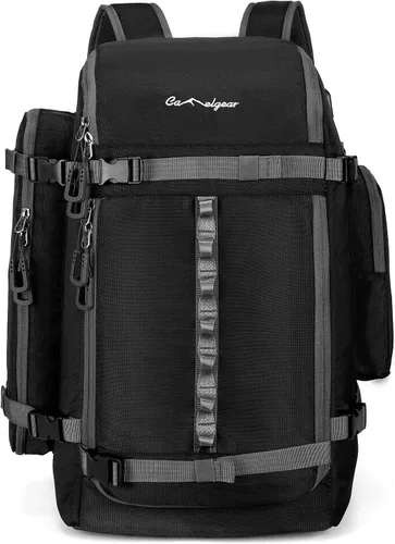 Vista 2 de Bolsa para Botas de Esquí de 65L, Bolsa de Viaje Grande Tipo Duffel, Mochila para Botas de Esquí de 1680D Nylon Impermeable y Acolchada