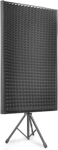 Vista 4 de Pyle Panel de aislamiento de micrófono con soporte de trípode de altura ajustable - Pared de amortiguación de sonido de espuma de alta densidad de 2