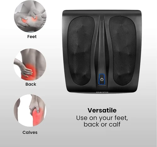 Vista 5 de HoMedics, Masajeador de pies Shiatsu de triple acción con calor Cabezales giratorios de amasamiento profundo y calor calmante Diseño grande