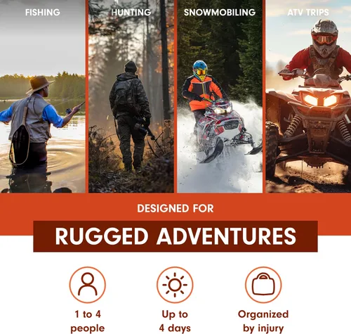 Vista 2 de Adventure Medical Kits Sportsman Series Kit médico - 300 - Kit de primeros auxilios para camping, senderismo, caza y más - para 6 personas durante 7