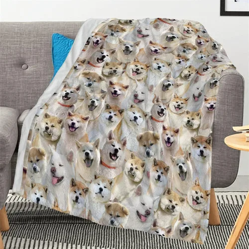 Vista 11 de Airedale - Manta de regalo para perro, linda manta de franela estampada para cama, sofá, sofá