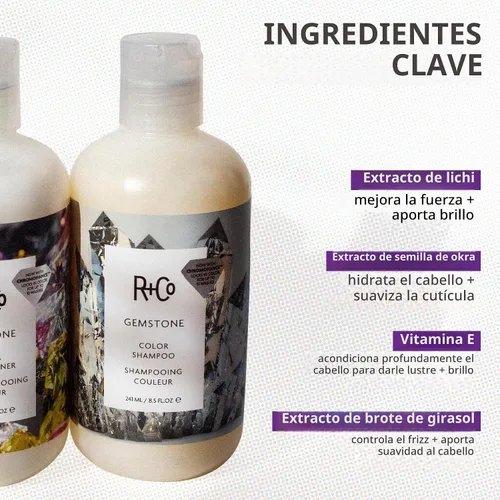 Vista 4 de R+Co GEMSTONE Color Shampoo, Relative Paradise Scent