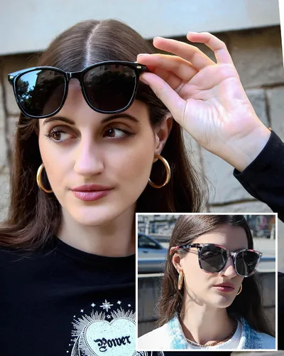 Vista 26 de FIMILU Paquete de 2 lentes de sol polarizados para mujer, lentes de protección UV400, montura grande, lentes de moda, elegantes