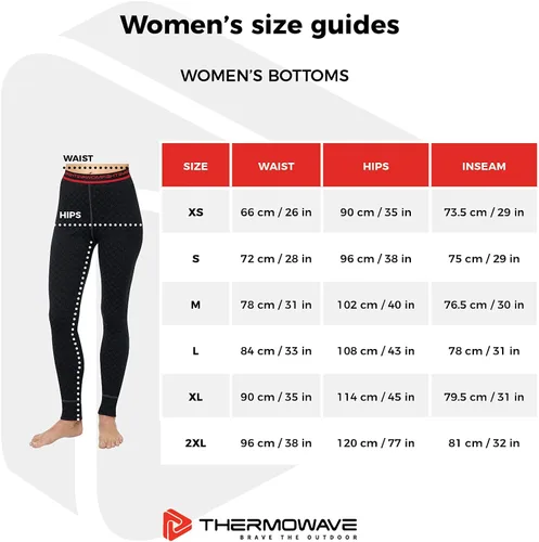 Vista 5 de Thermowave Lana Merino Capa Base Pantalones de Mujer Cálidos 180 GSM