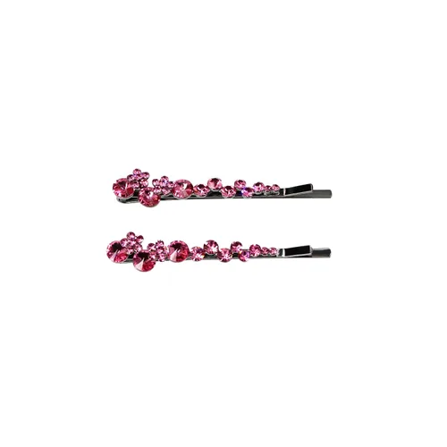 Vista 29 de Faship - Un par de pinzas para el cabello con diseño floral AB (2 unidades)
