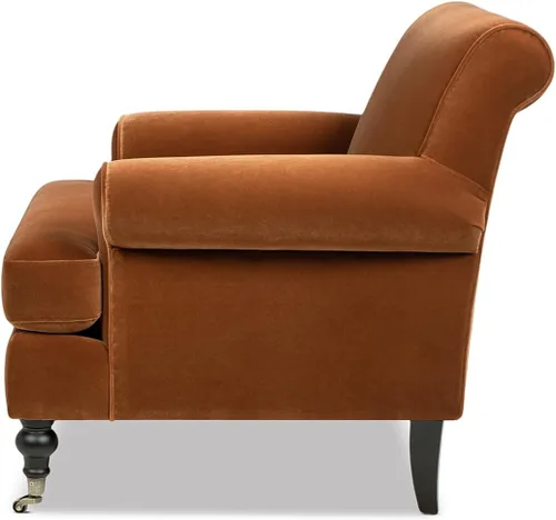 Vista 4 de Jennifer Taylor Home Alana Lawson - Silla decorativa grande y cómoda para sala de estar Naranja quemado