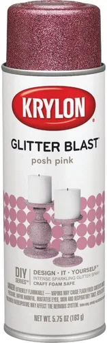 Vista 21 de Krylon K03806A00 Glitter Blast Pintura en aerosol con diamantina para proyectos de manualidades, Rojo Bomba de Cereza, 5.75 oz