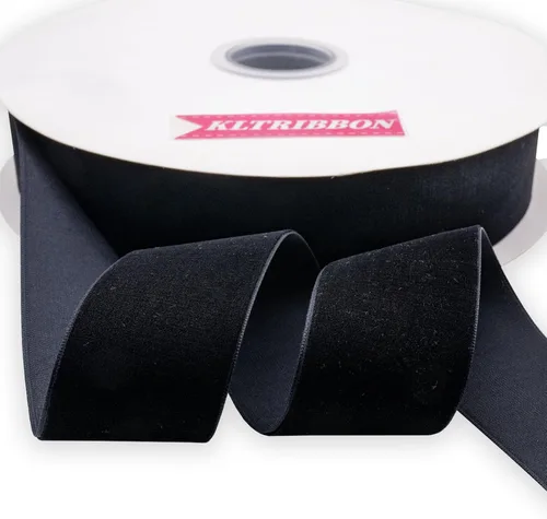 Vista 32 de Cinta de terciopelo de nailon de una sola cara, carrete de 1 pulgada x 25 yardas (negro)