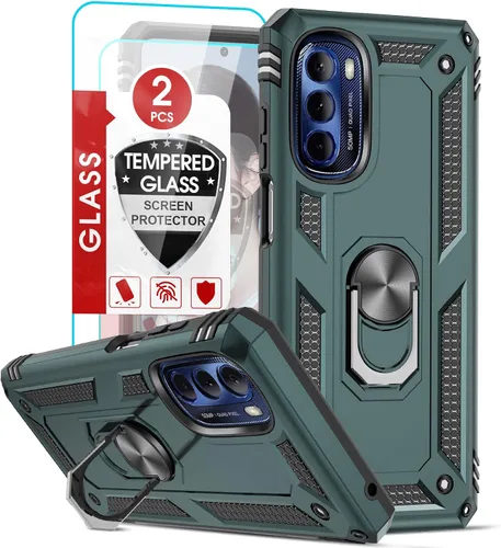 Vista 269 de LeYi Funda para Samsung Galaxy A05 (no compatible con A05S) con protector de pantalla y protector de lente de cámara, funda resistente de grado Negro