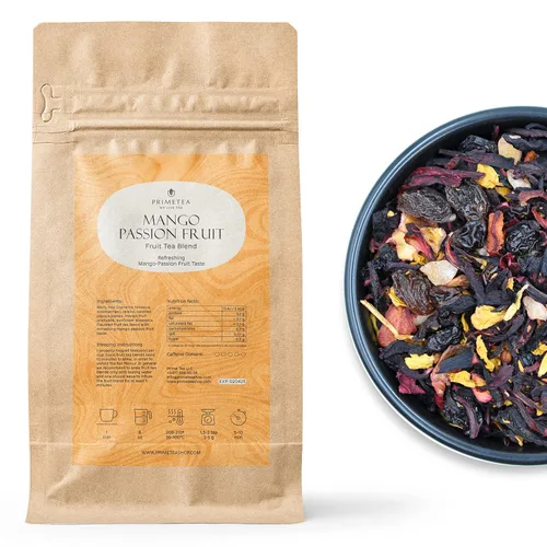 Vista 44 de Prime Tea Grandma's Fruit Basket – Exquisita fruta tisana, hojas sueltas orgánicas de primera calidad, deliciosa mezcla de té de hierbas, natural