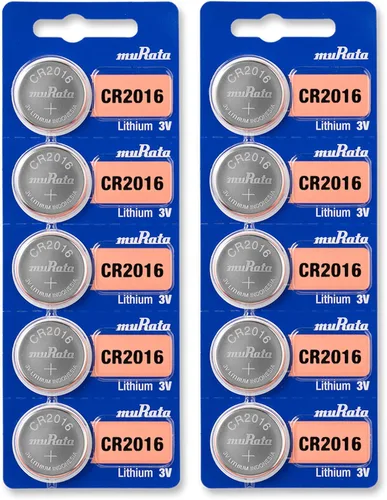 Vista 3 de Murata Batería CR2016 DL2016 ECR2016 3V Litio Moneda Celda (5 Baterías)