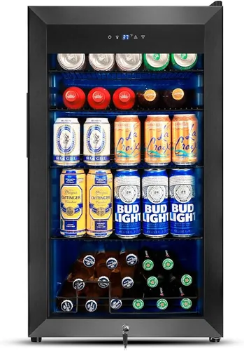 Vista 10 de Tylza Refrigerador de exhibición de encimera Puerta de vidrio doble de 2.7