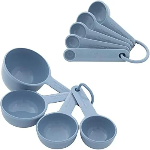 Vista 9 de KitchenAid Juego de tazas medidoras y cucharas, remolacha, 9 piezas