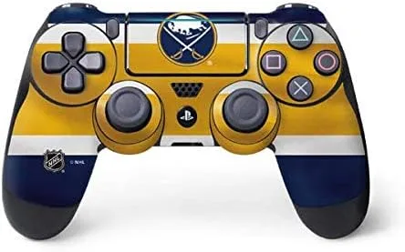 Vista 8 de Skinit Decal Gaming Skin Compatible with PS4 Pro/Slim Controller - Officially Licensed NHL Buffalo Sabres Distressed Design