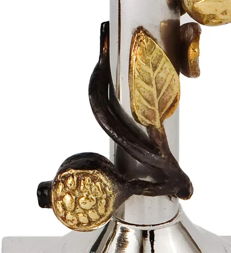 Vista 3 de Yair Emanuel Candelabros para velas Shabat Granadas Judaica Regalo CSU-1