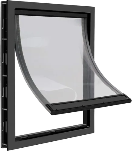 Vista 8 de CEESC Puerta para perro con solapa magnética transparente suave y panel de cierre a presión, puerta de plástico PVC de alta calidad para perros