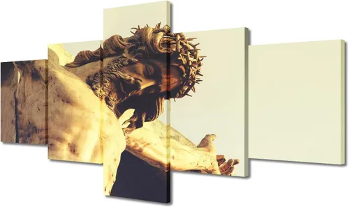 Vista 56 de TUMOVO Decoración de pared de iglesia cristiana de 3 paneles, imágenes de la resurrección de Jesús para sala de estar, dormitorio, cocina