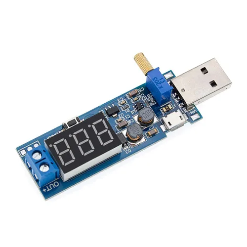 Vista 8 de 2 unids USB Buck Boost Convertidor ajustable Step Up Step Up Módulo de fuente de alimentación Regulador de voltaje DC-DC 5V a 3.3V 9V 12V 18V 24V