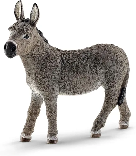 Vista 9 de Schleich Farm World - Figura de animal de burro manchado americano – Juguete de animal de granja altamente detallado y duradero, juego divertido