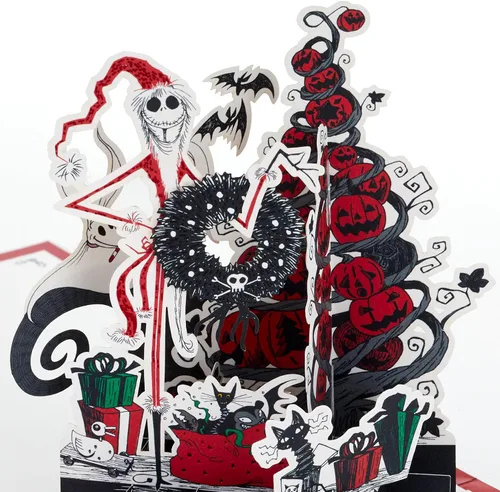 Vista 6 de Hallmark Tarjeta de Navidad desplegable Signature Paper Wonder (Nightmare Before Christmas)