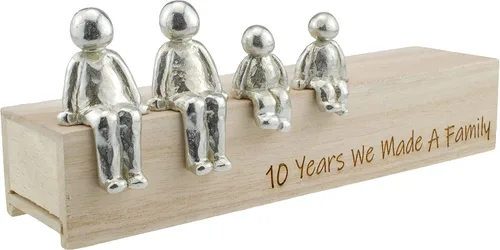 Vista 7 de Idea para el 10º aniversario – 10 años hicimos una familia 100% – Elige tu regalo de combinación familiar (1 niño)