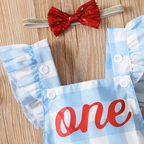 Vista 52 de Shalofer Traje de primer cumpleaños para bebé niña con diadema