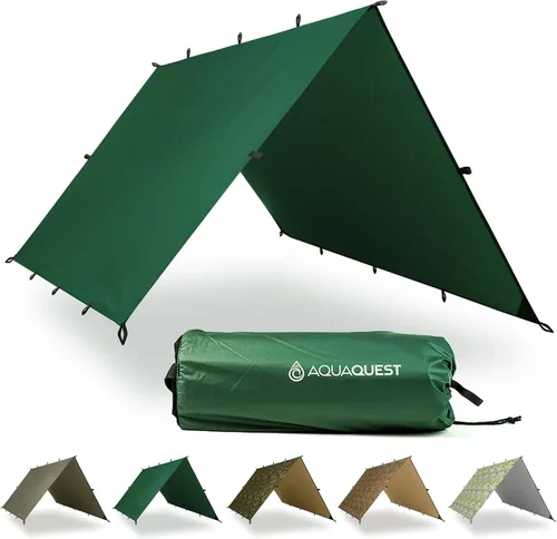 Vista 11 de AquaQuest Defender - Lona resistente impermeable (20,000 mm) con costuras selladas para camping, bushcraft y supervivencia
