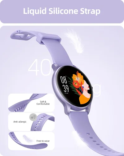 Vista 8 de Parsonver Reloj inteligente (respuesta/hacer llamadas), 1.32 pulgadas HD pantalla táctil completa color reloj rastreador de fitness, paquete PS01G