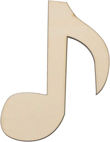 Vista 4 de Notas musicales Recortes de madera 9pcs