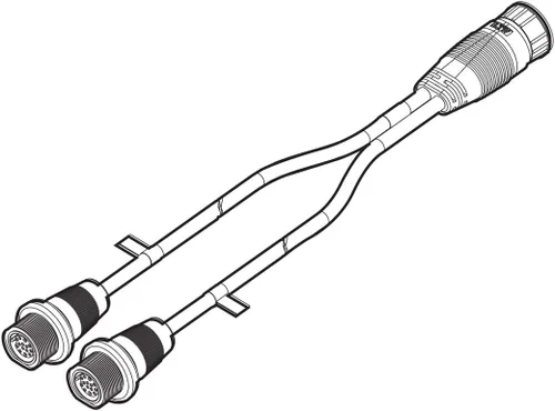 Vista 2 de Humminbird f-1 14 M SIDB Y 14-Pin SOLIX/Onix MEGA y no MEGA SI Cable divisor de sonda