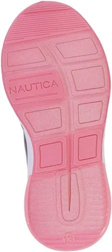Vista 5 de Nautica - Tenis modernos y con detalles metálicos para niñas, zapato deportivo para correr con cordones I kappil I (niña grande, niña pequeña, niña)