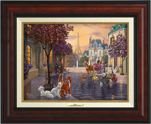 Vista 6 de Thomas Kinkade Studios Disney The Aristocats - Lienzo envuelto en galería de 8 x 10 pulgadas