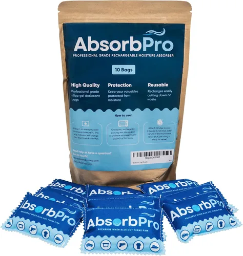 Vista 10 de Absorb Pro - Bolsa deshumidificadora recargable, 3.53 onzas de gel de sílice, 1 paquete
