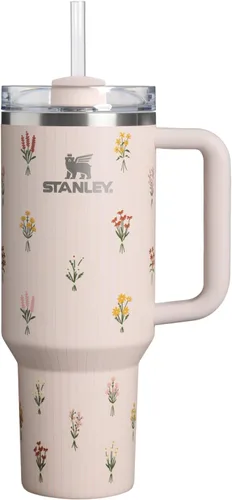 Vista 134 de STANLEY Quencher H2.0 Vaso Térmico con asa y pajilla, 64 onzas, tapa Flowstate de 3 posiciones, gran capacidad para viajes y deportes, vaso de acero