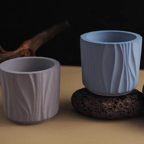Vista 7 de Moldes redondos para tarros de velas, moldes de silicona cilíndricos creativos, moldes de fabricación de botellas redondas de hormigón para soporte