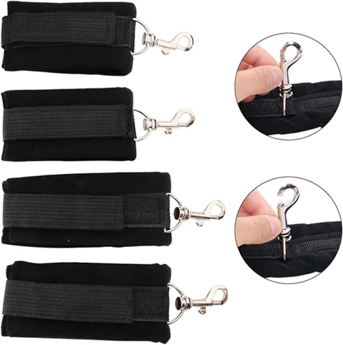 Vista 5 de Bed Bonage - Restricciones para adultos sexuales para adultos, cuerda de servidumbre y cuerda para brazos y piernas restricciones para la cama