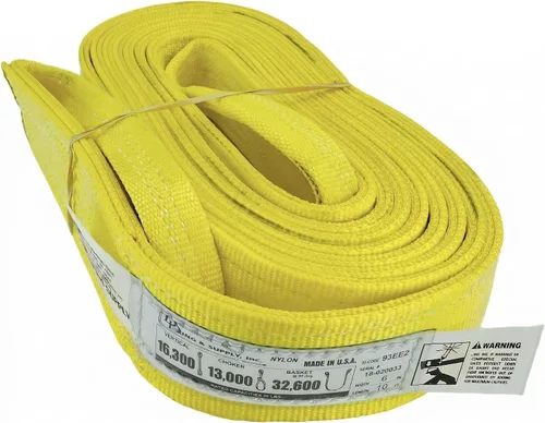 Vista 15 de DD Sling. Correa de 2 capas para levantamiento, de red de nylon, de doble ojal. Muy resistente (900 tejidos).Capacidad de carga vertical