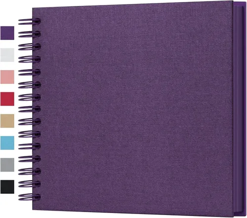Vista 37 de potricher Álbum de Recortes DIY de 7 x 7 Pulgadas, 40 Páginas, Tapa Dura, Papel Kraft, Álbumes de Fotos para Recortes, Libro de Recuerdos para Bodas