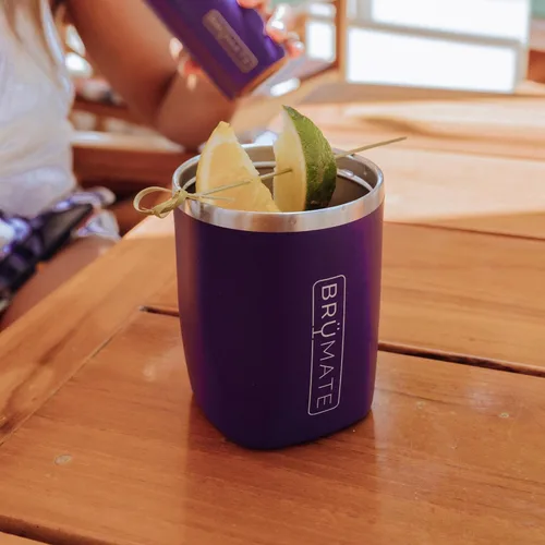 Vista 5 de BrüMate Rocks - Vaso de cóctel con tapa a prueba de salpicaduras (12.0 onzas, acero inoxidable con triple aislamiento)