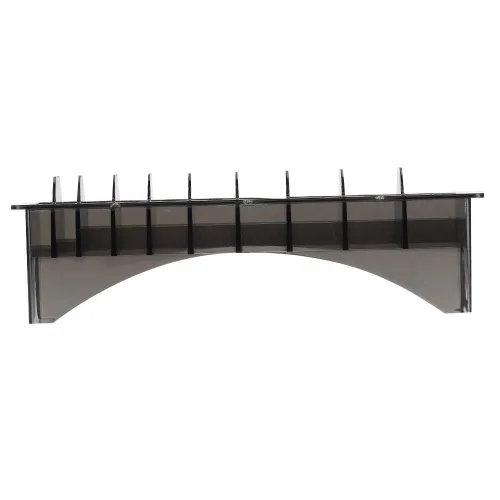 Vista 5 de Soporte protector de recortadora, caja de almacenamiento rectangular de plástico para peine de guía, organizador negro para peine de peluquero