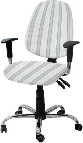 Vista 7 de Juego de 2 fundas elásticas para sillas de oficina y computadora, fundas elásticas para asiento de silla giratoria de escritorio, fundas protectoras