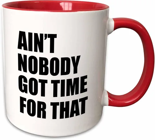 Vista 7 de 3dRose Ain 't Nobody Got Time For That. Color negro. – Dos Tono Negro Mug ML, (_ _ _ _ _ _ _ _ _ _ 157407 _ _ _ _ _ _ _ _ _ _ 4), 11 oz
