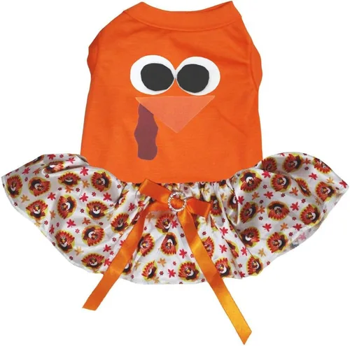 Vista 4 de Petitebella Vestido de cachorro con cara de pavo (marrón/pavo bebé, talla XS)