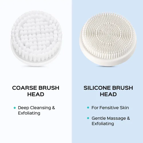 Vista 7 de COSLUS Cepillo de Limpieza Facial de Silicona: Dispositivo de Masaje Exfoliante Eléctrico 2 en 1 FBS-D, a prueba de agua, limpieza profunda