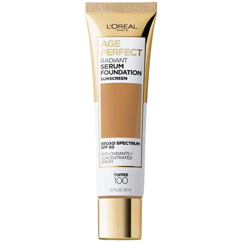 Vista 12 de L'Oreal Paris Age Perfect - Base de suero radiante con SPF 50, almendra, 1 onza