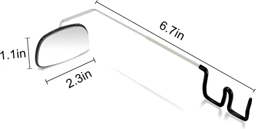 Vista 8 de Accmor Espejo de gafas para bicicleta, espejo de gran angular ajustable de 360 grados, accesorios de conducción, paquete de 1