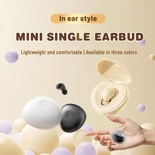 Vista 2 de Xmenha Mini auricular invisible pequeño inalámbrico blanco auricular para oídos pequeños canales mujeres dormir pequeños micro pequeños discretos