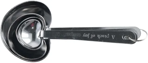 Vista 4 de Leadigol Juego de 12 cucharas medidoras en forma de corazón, cucharas de acero inoxidable para café, azúcar, cucharas de cocina para hornear