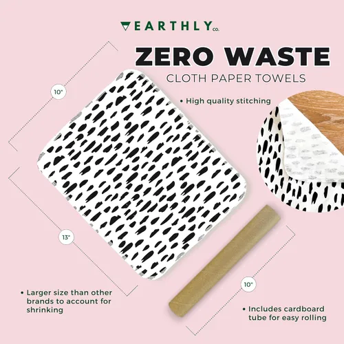 Vista 3 de Toallas de papel reutilizables, paquete de 10 unidades, rollo de toallas de papel de algodón lavables, servilletas reutilizables sin papel