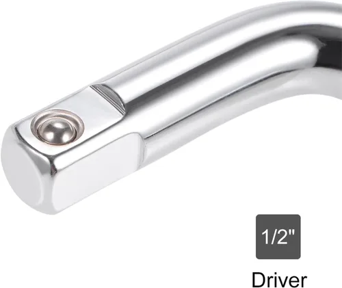 Vista 5 de uxcell Juego de disyuntor de enchufe de 1/2" y 1/4", llave de barra de extensión de forma grande, CR-V, 2 piezas